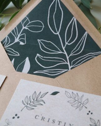 Invitación de boda sostenibles Santa Cruz de Tenerife