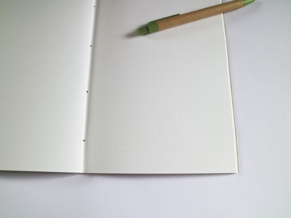 Recycled notebook dot grid pages
