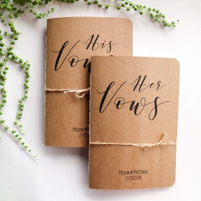 Wedding vow books his and hers