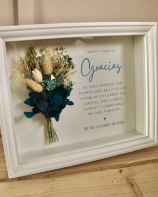 Marco ramo de flores personalizado