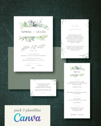 Pack Canva plantillas Elegant Greenery Heading