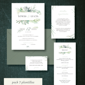 Pack Canva plantillas Elegant Greenery Heading